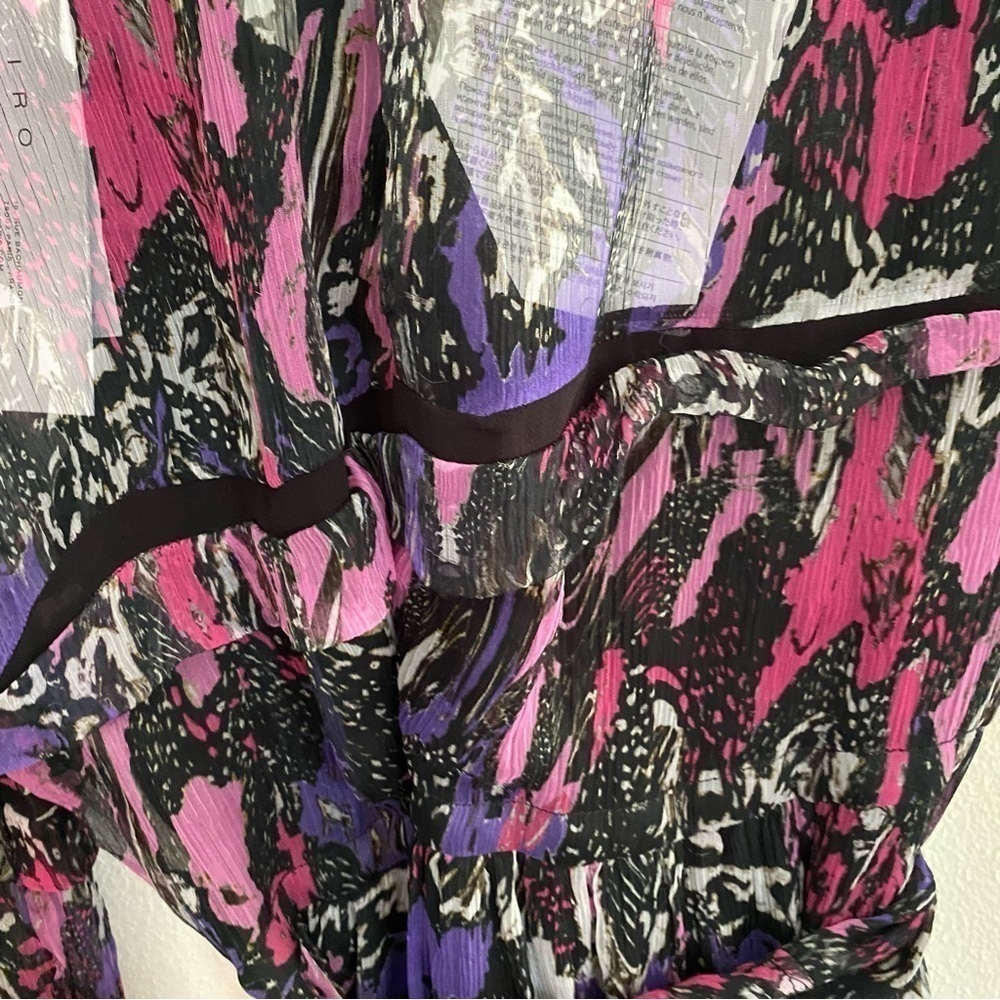 IRO Clash Sheer Ruffle Dress Purple - Picture 16 of 17